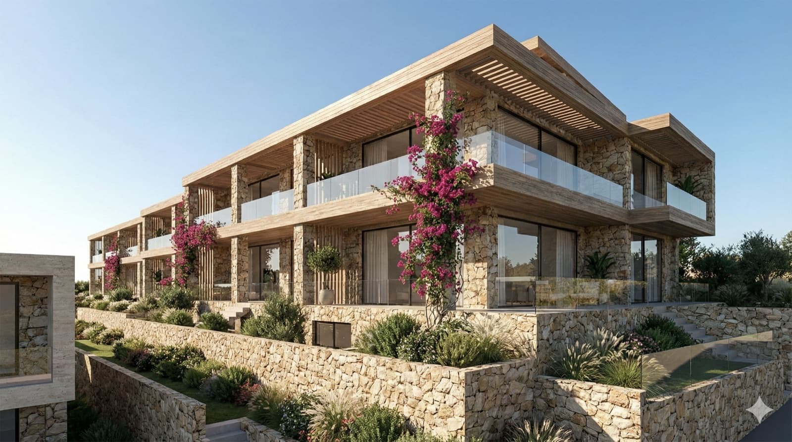 196 Kalyves exterior architecture with bougainvillea